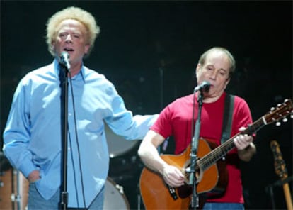 El dúo, anoche durante su actuación en el Madison Square Garden.