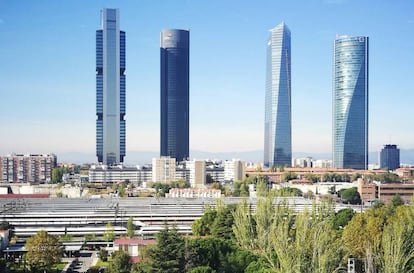 Las Cuatro Torres de Chamart&iacute;n, en Madrid. 