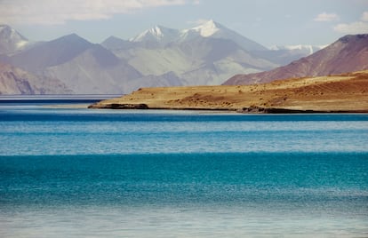 El lago de Pangong Tso.