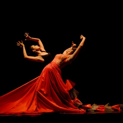 Imagen del espectáculo de teatro 'Flamenco India' (2015) de Carlos Saura