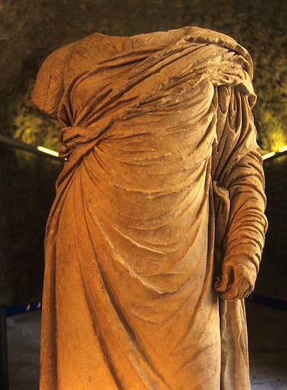 <i>La Tecleta,</i> estatua de época romana en Tarragona.