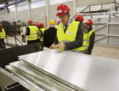 Feij&oacute;o durante la visita a Padr&oacute;n 