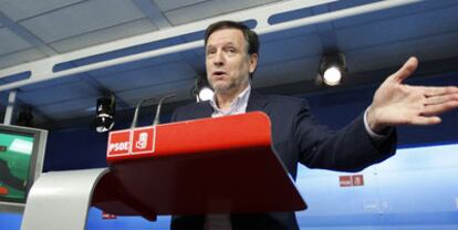 Marcelino Iglesias, durante la rueda de prensa posterior a la reunión de la Comisión Ejecutiva Federal del PSOE.