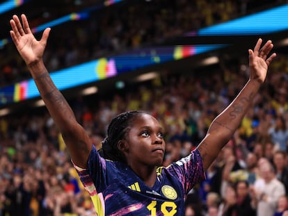 Linda Caicedo, delantera de Colombia en el Mundial de fútbol femenino celebrado en Australia y Nueva Zelanda.