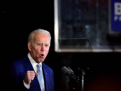 Joe Biden, este martes en Los Ángeles, California. 