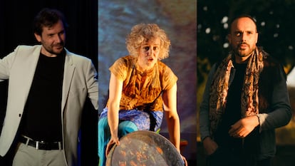 Los cuentacuentos Héctor Urién, Pepa Muriel y Celso Fernández "Celsiño" narran sus historias en diferentes puntos de la geografía española. (Sara Zuluaga / La Diapo)