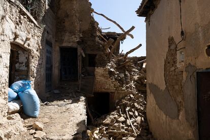Una de las casas destruidas en Zrit. 