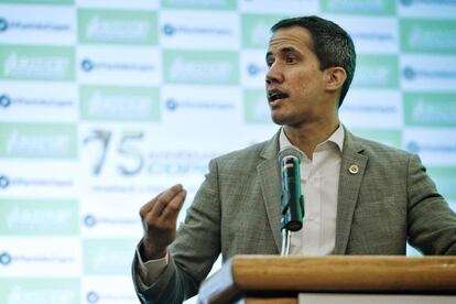 Juan Guaidó, líder opositor, en un acto público en Venezuela.