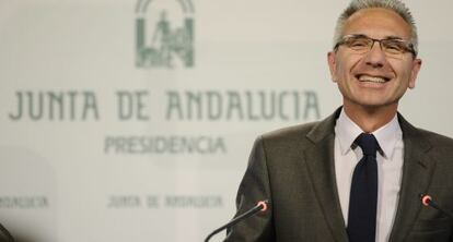 El portavoz del Gobierno andaluz, Miguel &Aacute;ngel V&aacute;zquez, este martes.