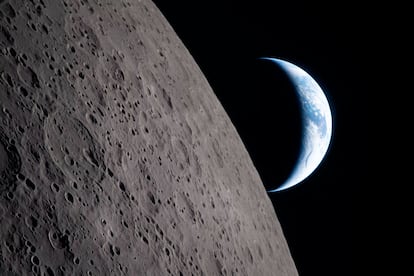 Superficie de la Luna fotografiada por la Artemis II