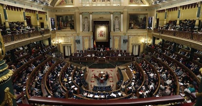 Imagen del hemiciclo del Congreso de los Diputados.