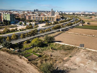 Parcelas de tierras para cultivo en l'Horta Nord. 