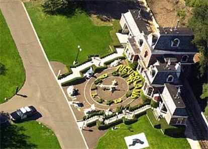 Vista aérea del rancho que el cantante tiene en Santa Bárbara, California.