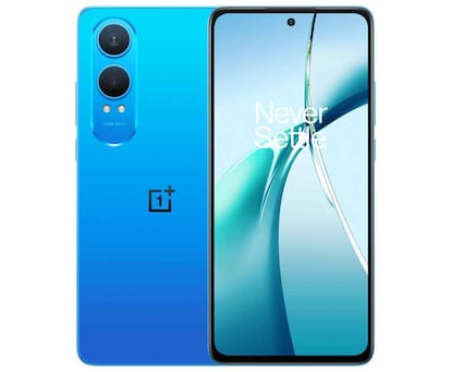Diseño del OnePlus Nord CE4 Lite 5G de color azul