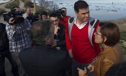 Pedro Sánchez, en Ribaforada (Navarra).