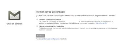 Si necesitas que tus mensajes de correo electrónico estén disponibles en tu ordenador aunque no tengas conexión a Internet, en la Chrome Web Store tienes disponible la extensión oficial para ello.