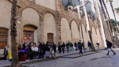 Recollida d'aliments a Barcelona.