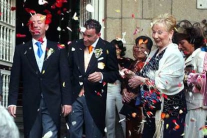 El edil de Cultura de Ourense, José Araújo (a la izquierda), y su cónyuge, Nino Crespo.