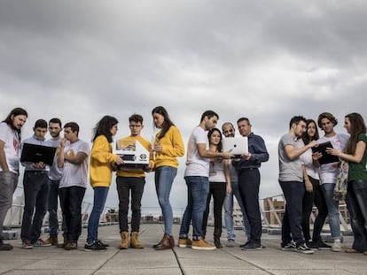 El equipo de Printeria en la Universidad Politécnica de Valencia.