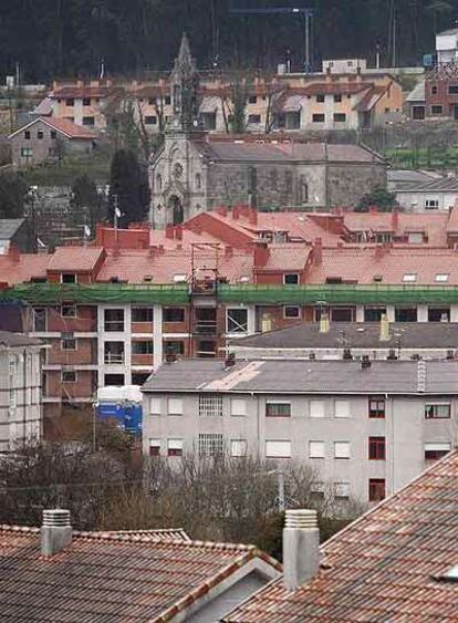 Viviendas en construcción en Gondomar.