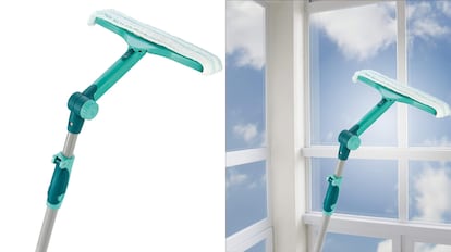 Esta otra opción de accesorio de limpieza es ideal, dada su forma articulada, para limpiar altos ventanales.