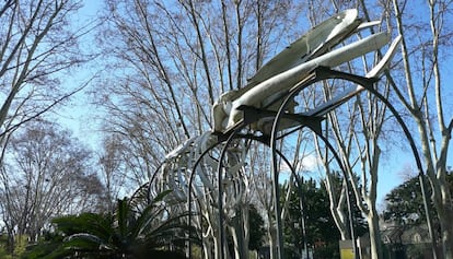 Una de las últimas fotografías de la ballena todavía en la instalación