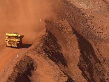 Un camión autónomo del Rio Tinto Group en una mina australiana.