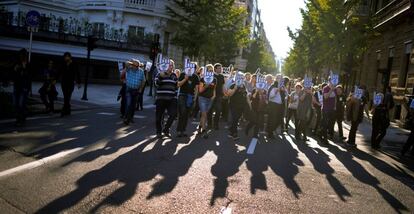 Manifestaci&oacute;n favor de los presos de ETA en San Sebastian el pasado s&aacute;bado.