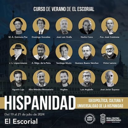Ponentes del curso organizado por el ISSEP. El presidente de la Conferencia Episcopal es el segundo por la derecha en la última fila. 
