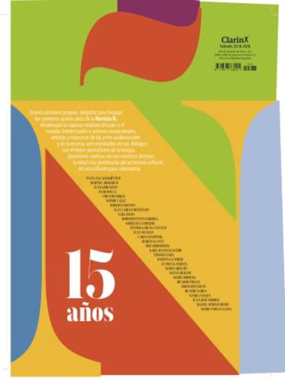 Número por los 15 años de la revista 'Ñ', del diario 'Clarín'.