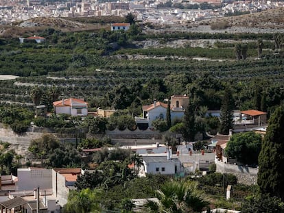 Imagen de varias de las viviendas afectadas en Motril (Granada).