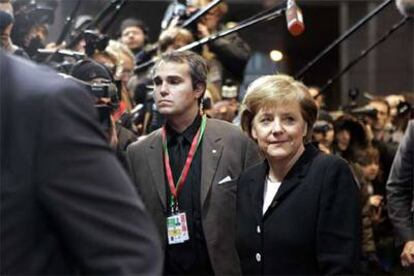 La canciller alemana, Angela Merkel, a su llegada el viernes a la cumbre de Bruselas.