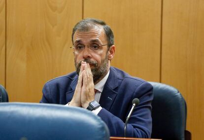 Arturo Canalda, ayer en la comparecencia en la Asamblea de Madrid.