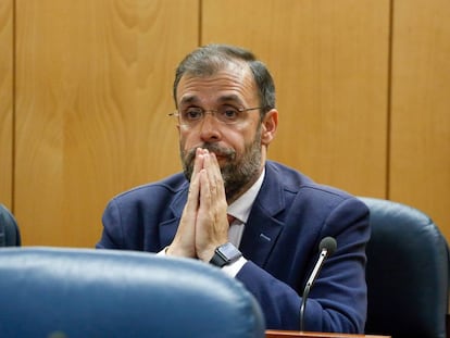 Arturo Canalda, ayer en la comparecencia en la Asamblea de Madrid.