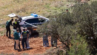 Efectivos de la Guardia Civil en las inmediaciones del suceso.