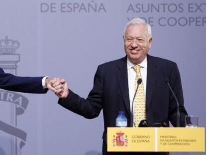 John Kerry y Jos&eacute; Manuel Garc&iacute;a-Margallo, en octubre. 