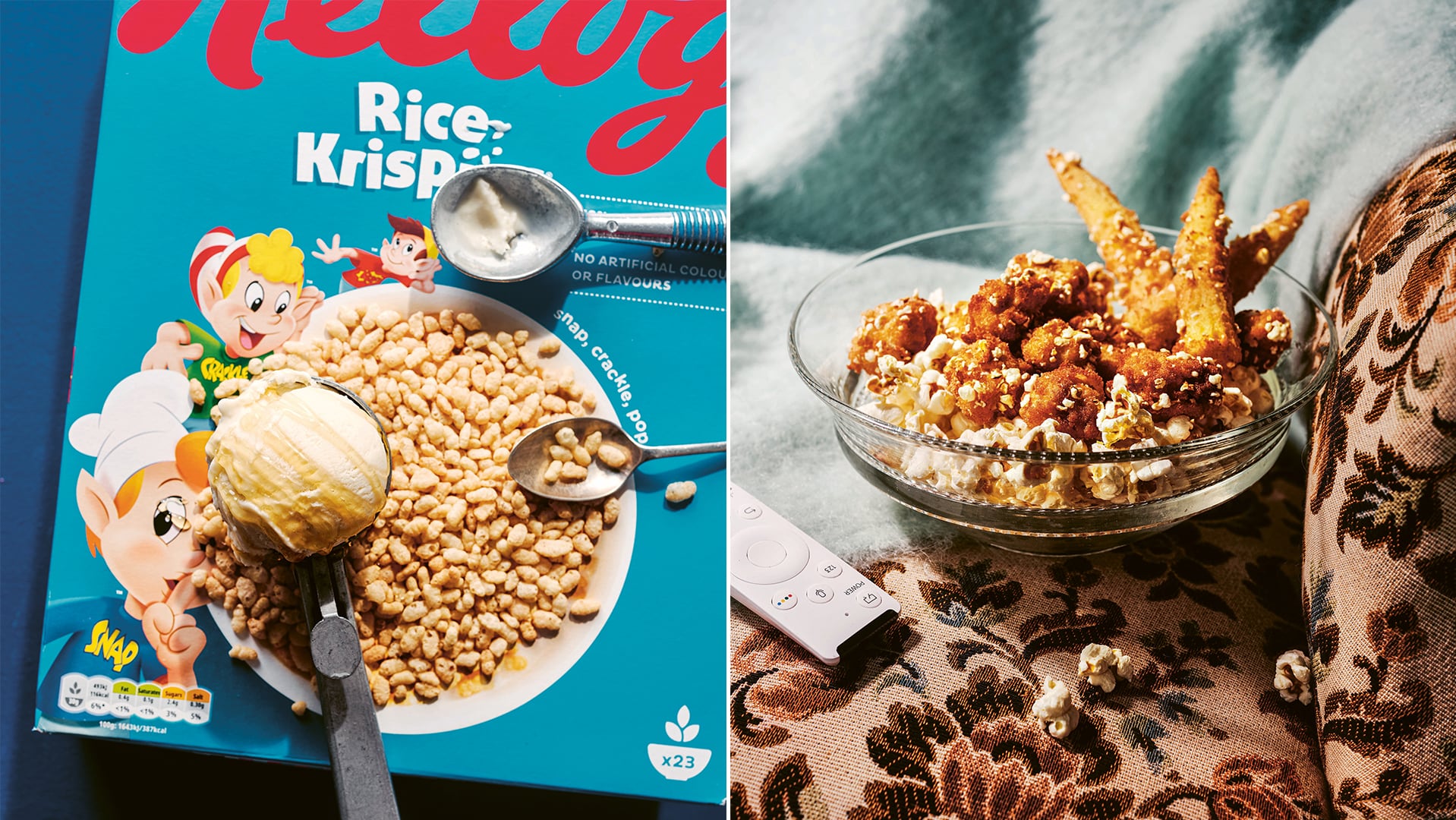 Cómo hacer pollo crujiente con palomitas de maíz y un helado de arroz, dos recetas de Heston Blumenthal