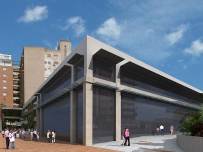 Figuración virtual del centro comercial del Grupo AZA,