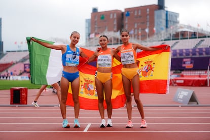 Las campeonas del 10.000 marcha.