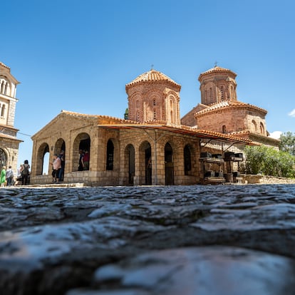 El monasterio de San Naum, a 30 kilómetros de la ciudad de Ohrid.