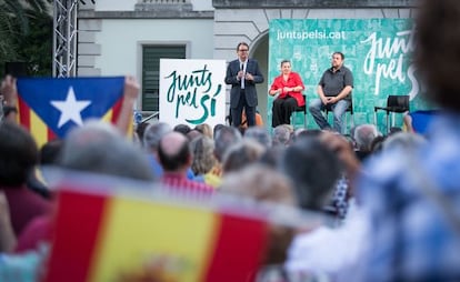 Artur Mas, este jueves, en un acto de Junts pel S&iacute;.