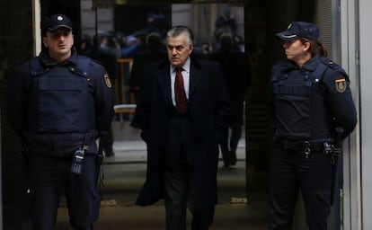 B&aacute;rcenas, a su salida de la Audiencia.