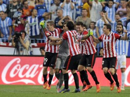 Mateu Lahoz anula un gol dekl Athletic ante el Málaga.