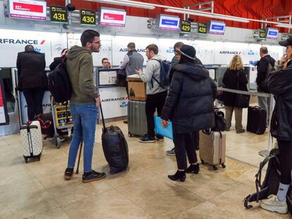 Mostradores de facturación en el aeropuerto de Madrid-Barajas.