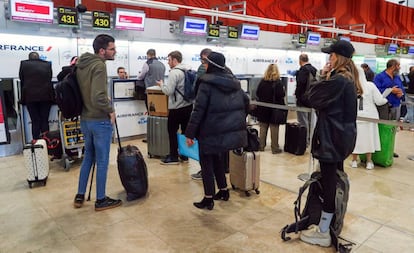 Mostradores de facturación en el aeropuerto de Madrid-Barajas.