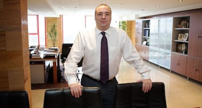 El presidente de la UD Las Palmas, Miguel Ángel Ramírez, en su despacho, en una imagen de archivo.