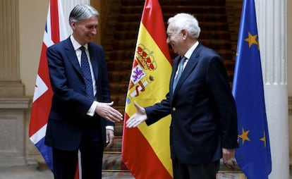 Margallo recibe a Philip Hammond, este jueves.
