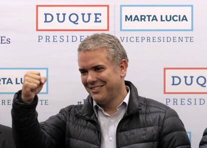 El candidato presidencial colombiano Iván Duque.