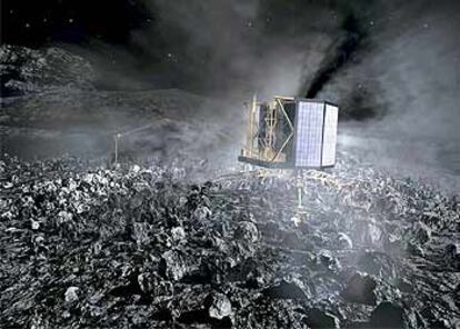 En la imagen, simulación de la sonda <i>Rosetta</i>.