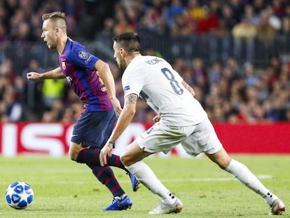 Arthur, durante el duelo ante el Inter.